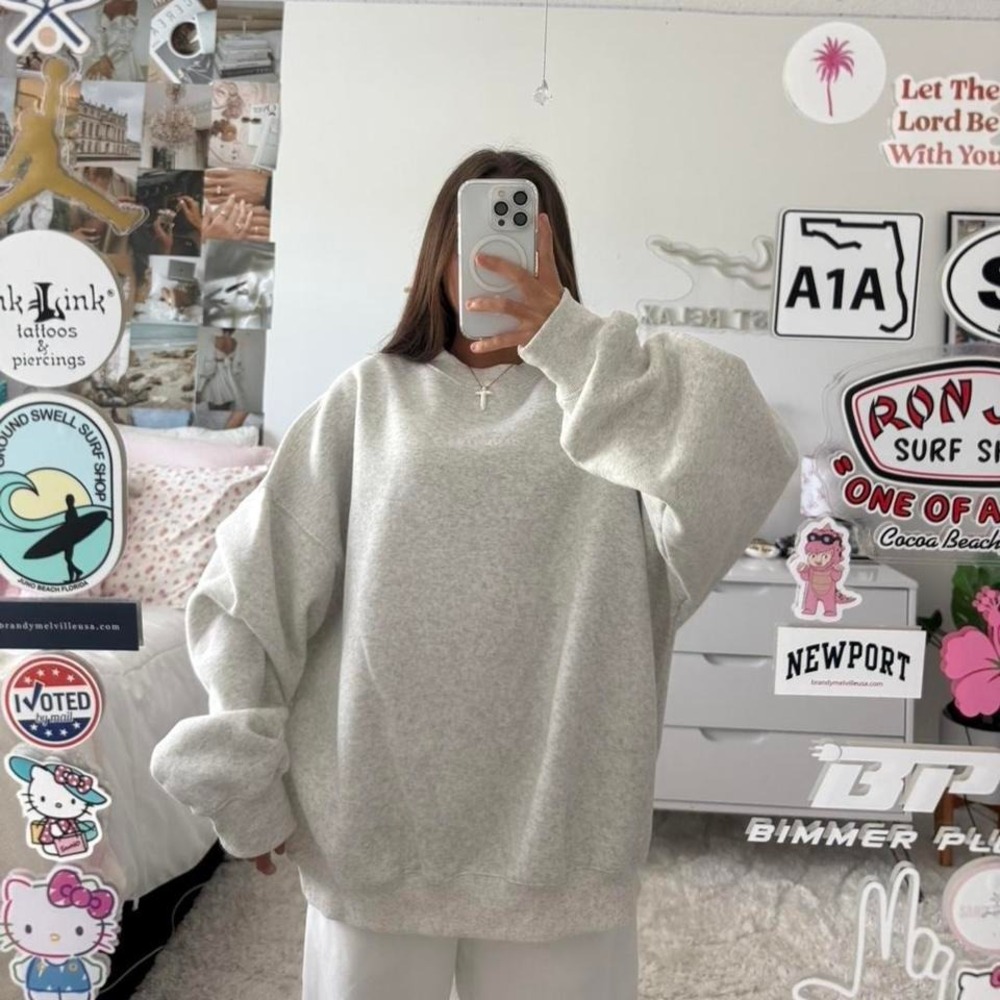 ACTA‎ hydro jug embroidered grey crewneck